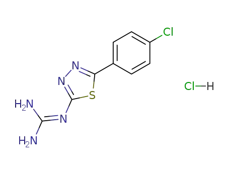 Guanidine, [5-(4-chlorophenyl)-1,3,4-thiadiazol-2-yl]-,
monohydrochloride