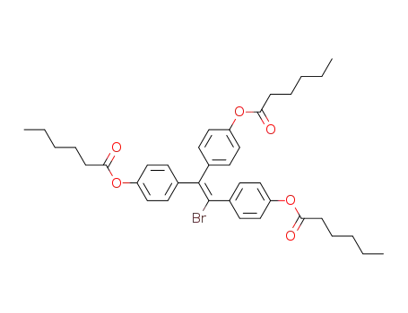 2-Brom-1,1,2-tris-<p-hydroxy-phenyl>-aethylen-tri-capronat