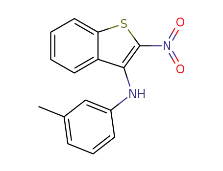 N-(3-Methylphenyl)-2-nitrobenzo(b)thiophen-3-amine