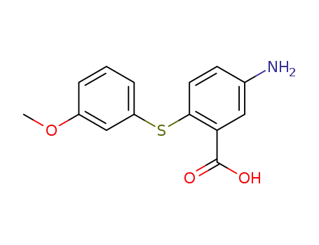 Molecular Structure of 63186-31-2 (Benzoic acid, 5-amino-2-[(3-methoxyphenyl)thio]-)