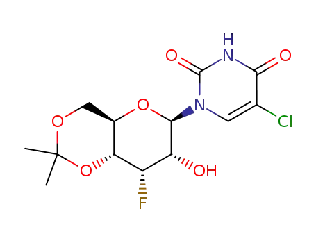 5-chloro-1-(3-deoxy-3-fluoro-4,6-O-isopropylidene-β-D-allopyranosyl)uracil