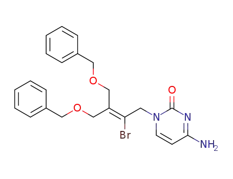 4-amino-1-(4-benzyloxy-3-benzyloxymethyl-2-bromo-but-2-enyl)-1<i>H</i>-pyrimidin-2-one