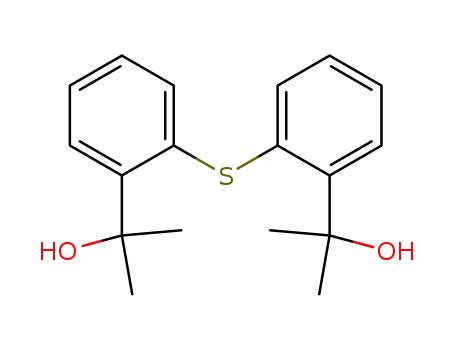 Molecular Structure of 62750-57-6 (2-[2-[2-(2-hydroxypropan-2-yl)phenyl]sulfanylphenyl]propan-2-ol)