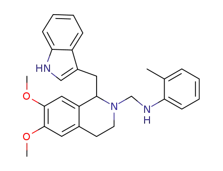 1,2,3,4-Tetrahydro-6,7-dimethoxy-1-[(1H-indol-3-yl)methyl]-2-[(o-toluidino)methyl]isoquinoline