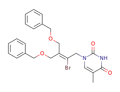 2,4(1H,3H)-Pyrimidinedione,
1-[2-bromo-4-(phenylmethoxy)-3-[(phenylmethoxy)methyl]-2-butenyl]-5-
methyl-