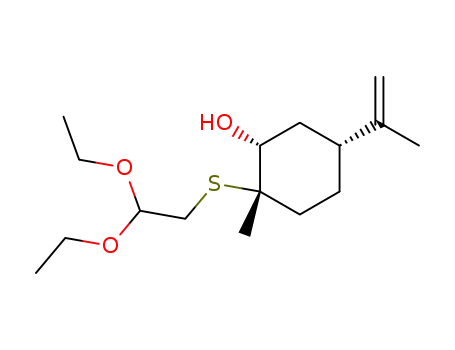 Cyclohexanol, 2-[(2,2-diethoxyethyl)thio]-2-methyl-5-(1-methylethenyl)-,
(1R,2S,5R)-