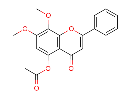 4H-1-Benzopyran-4-one, 5-(acetyloxy)-7,8-dimethoxy-2-phenyl-