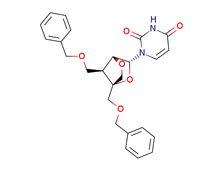 1-((1S,3R,4R,7S)-1,7-Bis-benzyloxymethyl-2,5-dioxa-bicyclo[2.2.1]hept-3-yl)-1H-pyrimidine-2,4-dione