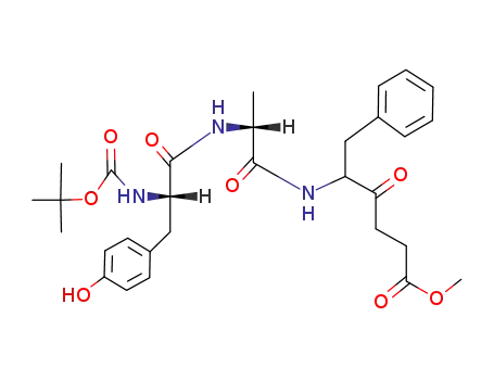 Molecular Structure of 100242-09-9 (Boc-Tyr-D-Ala-Phe-CH<sub>2</sub>-CH<sub>2</sub>-CO-OMe)