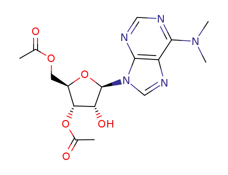 Molecular Structure of 101009-15-8 (3',5'-O-acetyl-N<sup>6</sup>,N<sup>6</sup>-dimethyladenosine)