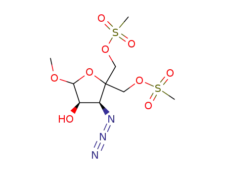 Methyl 3-azido-3-deoxy-5-O-mesyl-4-C-mesyloxymethyl-D-erythro-pentofuranose