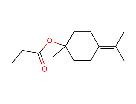Molecular Structure of 72596-22-6 (1-Methyl-4-(1-methylethylidene)cyclohexyl propionate)
