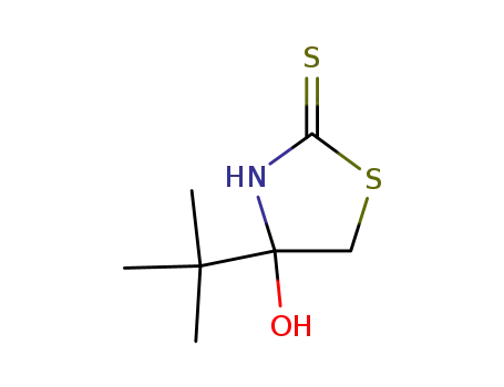 Molecular Structure of 42163-52-0 (4-tert-Butyl-4-hydroxy-1,3-thiazolidin-2-thion)