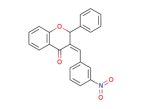 4H-1-Benzopyran-4-one,
2,3-dihydro-3-[(3-nitrophenyl)methylene]-2-phenyl-, (Z)-