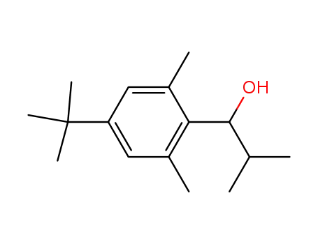 Molecular Structure of 100289-67-6 (1-(4-tert-Butyl-2,6-dimethyl-phenyl)-2-methyl-propan-1-ol)