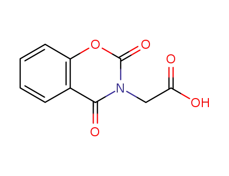 Molecular Structure of 50331-25-4 ((2,4-dioxo-4<i>H</i>-benzo[<i>e</i>][1,3]oxazin-3-yl)-acetic acid)