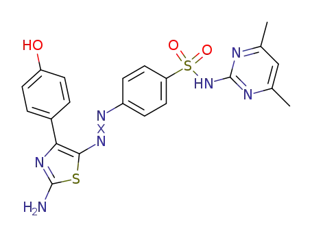 4-[2-Amino-4-(4-hydroxy-phenyl)-thiazol-5-ylazo]-N-(4,6-dimethyl-pyrimidin-2-yl)-benzenesulfonamide