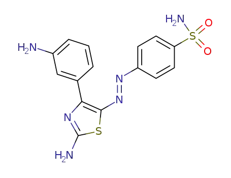 Benzenesulfonamide, 4-[[2-amino-4-(3-aminophenyl)-5-thiazolyl]azo]-