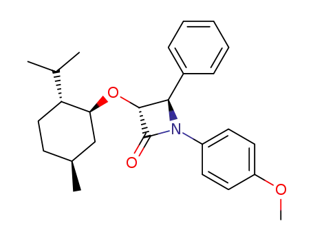 (3R,4R)-3-((1S,2R,5S)-2-Isopropyl-5-methyl-cyclohexyloxy)-1-(4-methoxy-phenyl)-4-phenyl-azetidin-2-one