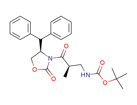 Molecular Structure of 287719-29-3 ([(R)-3-((R)-4-Benzhydryl-2-oxo-oxazolidin-3-yl)-2-methyl-3-oxo-propyl]-carbamic acid tert-butyl ester)