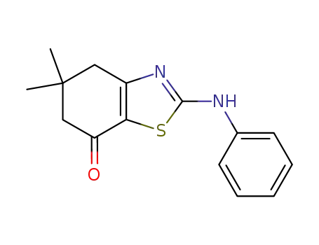 Molecular Structure of 15090-92-3 (2-phenylamino-5,5-dimethyl-4,5,6,7-tetrahydrobenzothiazol-7-one)
