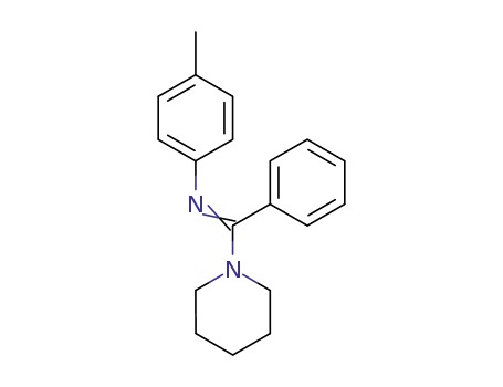 Molecular Structure of 52807-41-7 (Piperidine, 1-[[(4-methylphenyl)imino]phenylmethyl]-)