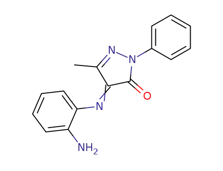 Molecular Structure of 292620-42-9 (4-(2-aminophenylimino)-5-methyl-2-phenyl-3,4-dihydro-2H-pyrazol-3-one)