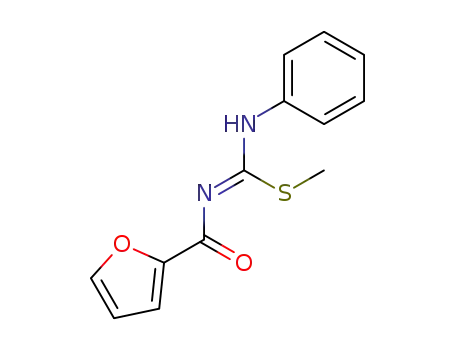 Molecular Structure of 83790-80-1 (Carbamimidothioic acid, N-(2-furanylcarbonyl)-N'-phenyl-, methyl ester)