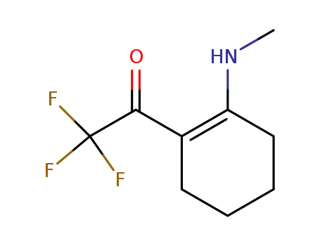 Molecular Structure of 240121-54-4 (Ethanone, 2,2,2-trifluoro-1-[2-(methylamino)-1-cyclohexen-1-yl]- (9CI))
