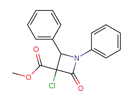 3-Chloro-2-oxo-1,4-diphenyl-azetidine-3-carboxylic acid methyl ester