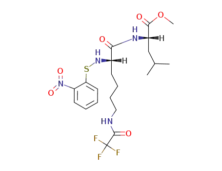Molecular Structure of 82175-92-6 (N<sup>α</sup>-(o-nitrophenylsulfenyl)-N<sup>ε</sup>-(trifluoroacetyl)-L-lysyl-L-leucine methyl ester)