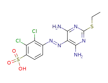 Benzenesulfonic acid,
2,3-dichloro-4-[[4,6-diamino-2-(ethylthio)-5-pyrimidinyl]azo]-