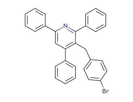 Molecular Structure of 105998-70-7 (Pyridine, 3-[(4-bromophenyl)methyl]-2,4,6-triphenyl-)