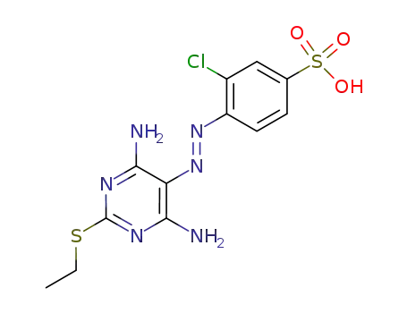 Benzenesulfonic acid,
3-chloro-4-[[4,6-diamino-2-(ethylthio)-5-pyrimidinyl]azo]-