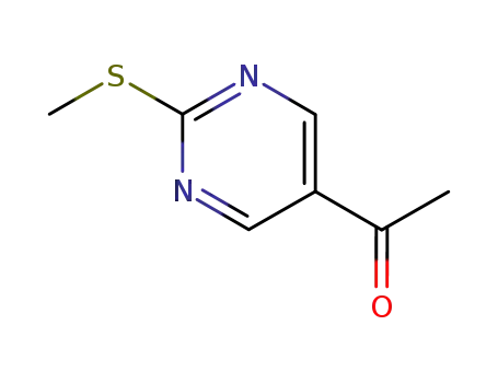 Molecular Structure of 84755-29-3 (Ethanone, 1-[2-(methylthio)-5-pyrimidinyl]- (9CI))