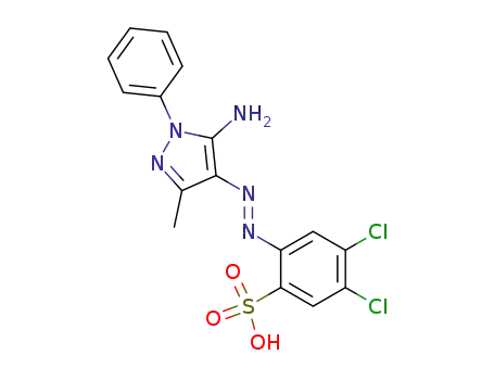Benzenesulfonic acid,
2-[(5-amino-3-methyl-1-phenyl-1H-pyrazol-4-yl)azo]-4,5-dichloro-