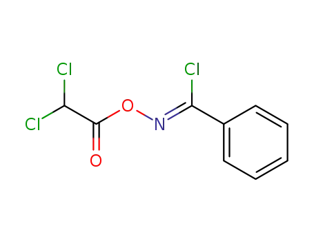 Molecular Structure of 105755-38-2 (Benzenecarboximidoyl chloride, N-[(dichloroacetyl)oxy]-, (Z)-)