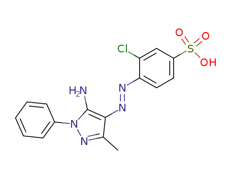 Benzenesulfonic acid,
4-[(5-amino-3-methyl-1-phenyl-1H-pyrazol-4-yl)azo]-3-chloro-