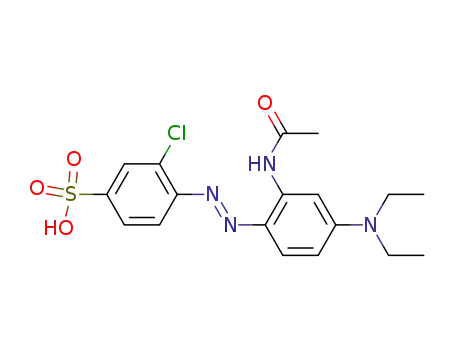 Benzenesulfonic acid,
4-[[2-(acetylamino)-4-(diethylamino)phenyl]azo]-3-chloro-