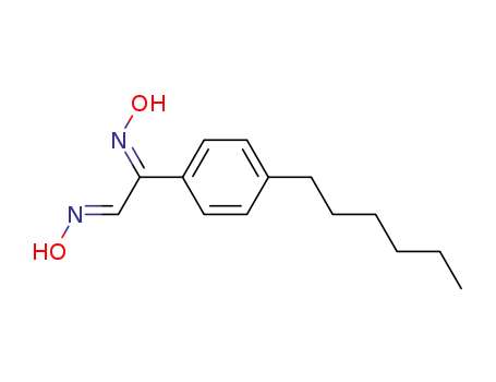 Molecular Structure of 78575-33-4 ((4-Hexyl-phenyl)-[(E)-hydroxyimino]-acetaldehyde oxime)