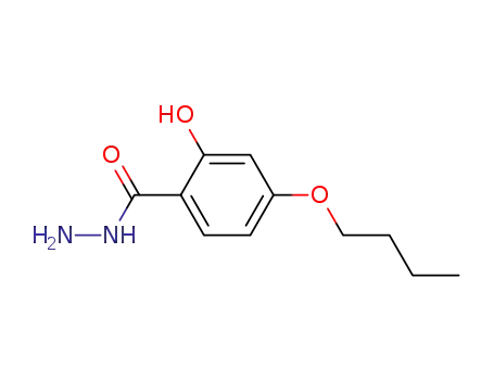 Molecular Structure of 29264-02-6 (Benzoic acid, 4-butoxy-2-hydroxy-, hydrazide)