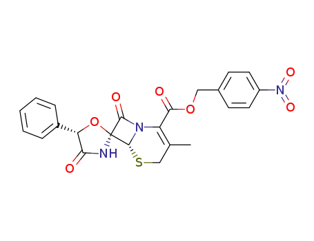 4-nitrobenzyl (5'R,6R,7S)-3-methyl-4'-oxo-5'-phenylspiro(1',3'-oxazolidine-2',7-ceph-3-em)-4-carboxylate
