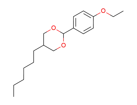 Molecular Structure of 81221-11-6 (1,3-Dioxane, 2-(4-ethoxyphenyl)-5-hexyl-, trans-)