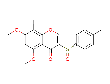 (-)-(S<sub>S</sub>)-5,7-dimethoxy-8-methyl-3-(p-tolylsulfinyl)chromen-4-one