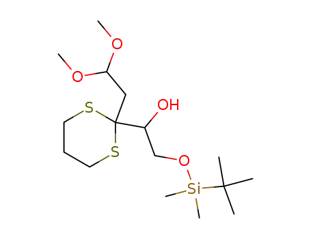 2-tert-butyldimethylsiloxy-1-<2'-(2'',2''-dimethoxyethyl)-1',3'-dithian-2'-yl>ethanol