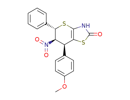 (5S,6R,7S)-7-(4-Methoxy-phenyl)-6-nitro-5-phenyl-3,5,6,7-tetrahydro-thiopyrano[2,3-d]thiazol-2-one