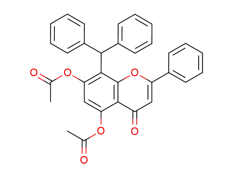Acetic acid 5-acetoxy-8-benzhydryl-4-oxo-2-phenyl-4H-chromen-7-yl ester