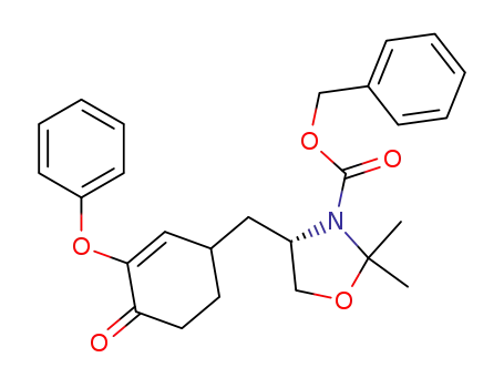 (S)-2,2-Dimethyl-4-(4-oxo-3-phenoxy-cyclohex-2-enylmethyl)-oxazolidine-3-carboxylic acid benzyl ester