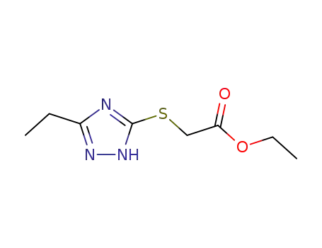 Molecular Structure of 449747-35-7 (Acetic acid, [(5-ethyl-1H-1,2,4-triazol-3-yl)thio]-, ethyl ester (9CI))