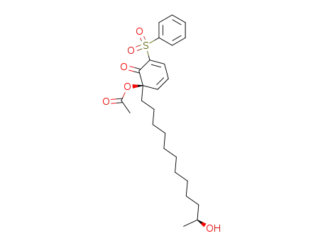Acetic acid (R)-5-benzenesulfonyl-1-((S)-11-hydroxy-dodecyl)-6-oxo-cyclohexa-2,4-dienyl ester